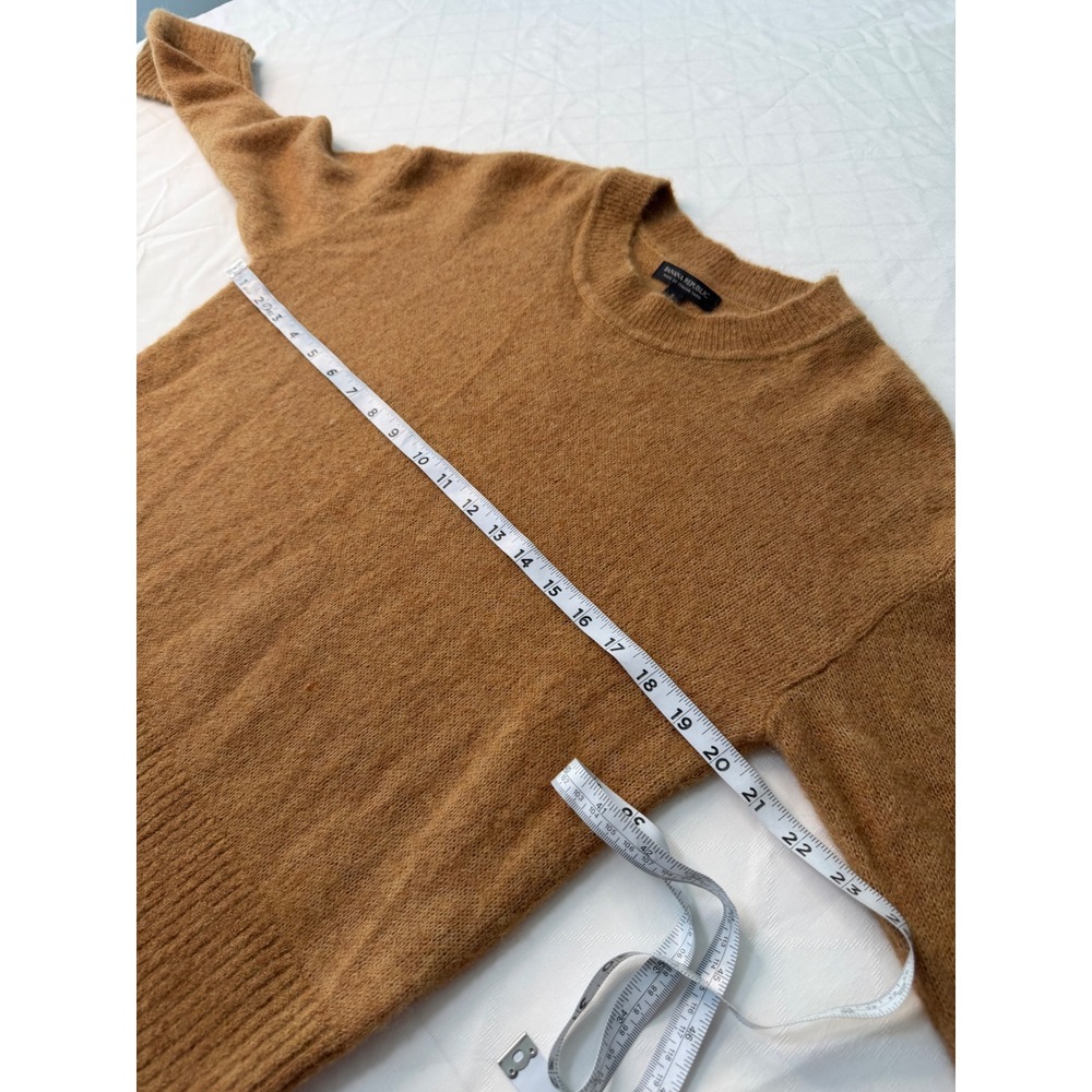 Banana Republic Alpaca Blend Crewneck Sweater Camel Tan Cozy Knit Womens Small - Picture 8 of 10